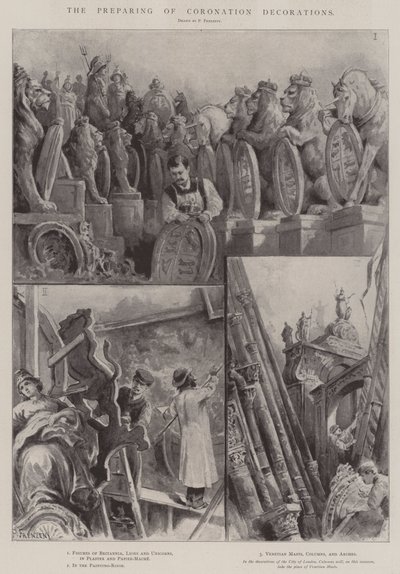 The Preparing of Coronation Decorations by Paul Frenzeny